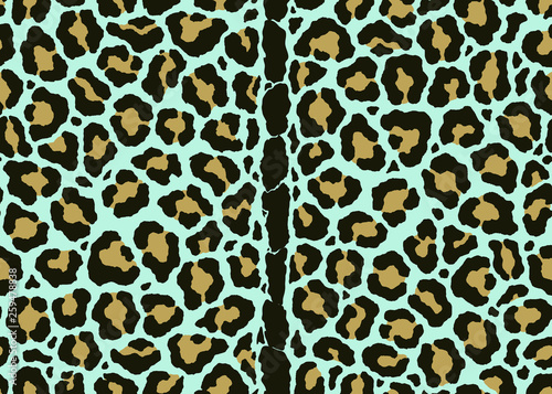 Abstract Leopard pattern print with mid vertical spine design. Seamless Leopard pattern design, vector illustration background. Fur animal skin design illustration for web, fashion, textile, print, an