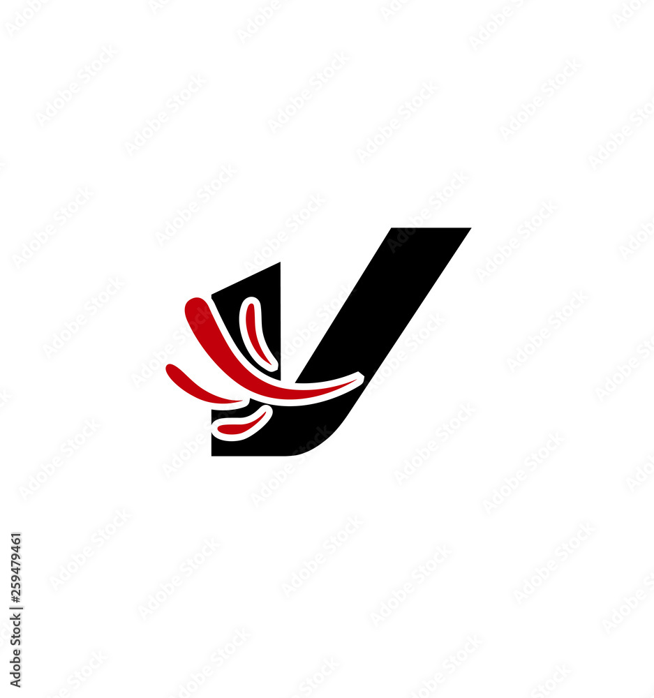 Obraz premium Letter V logo