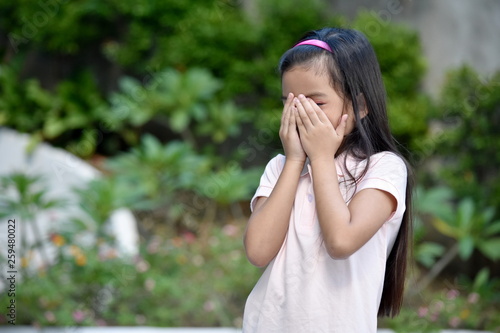 Petite Asian Girl Child And Failure