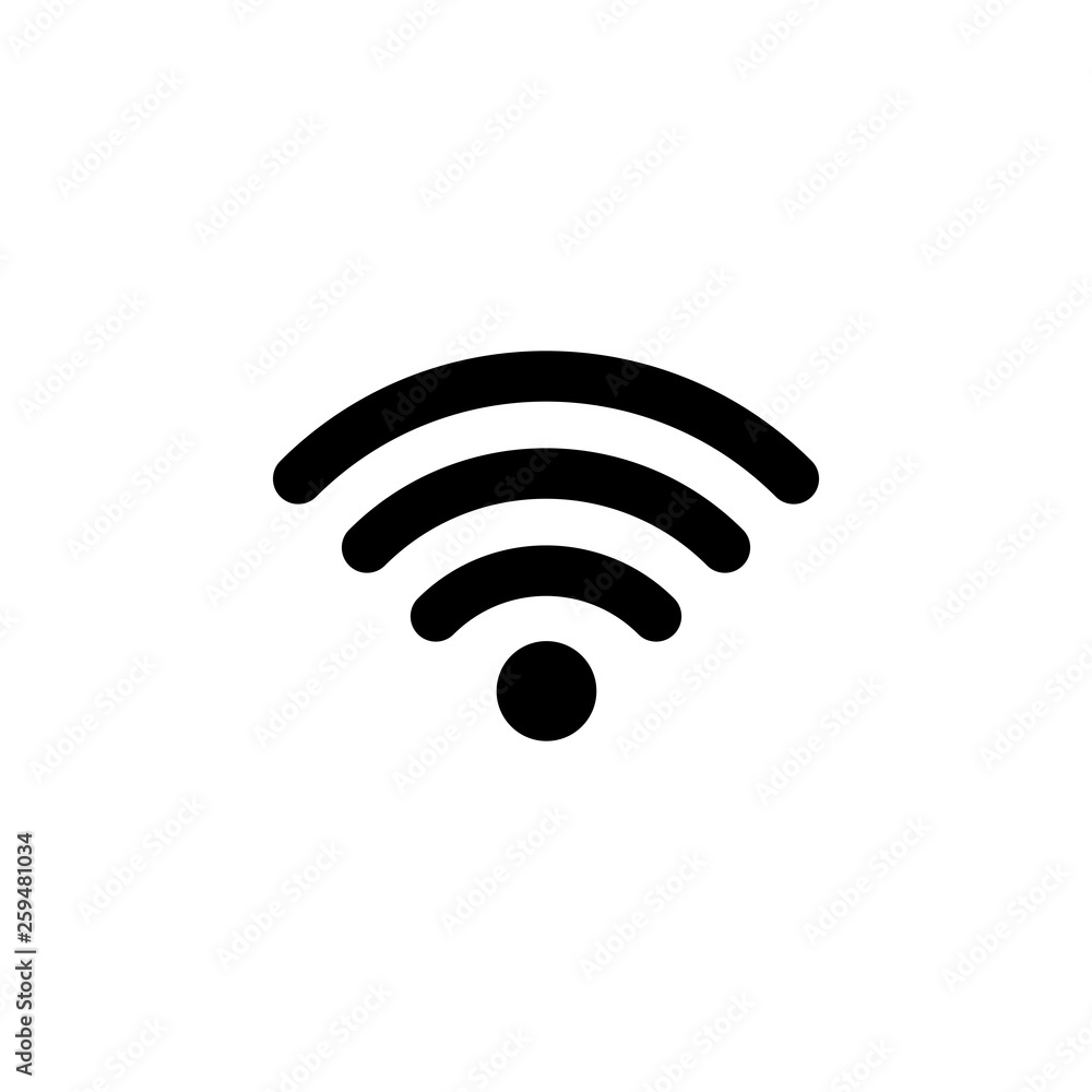 WIFI Icon. signal vector icon. Wireless and wifi icon or sign for remote internet access