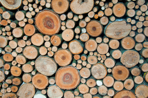 Background  of  folded  pile  of  firewood