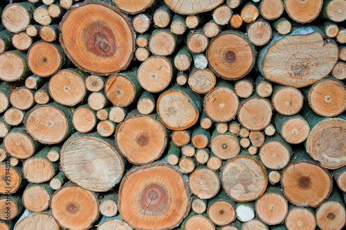 Background  of  folded  pile  of  firewood