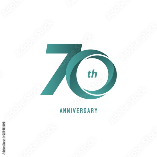 70 Year Anniversary Vector Template Design Illustration