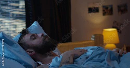 Man having nightmares