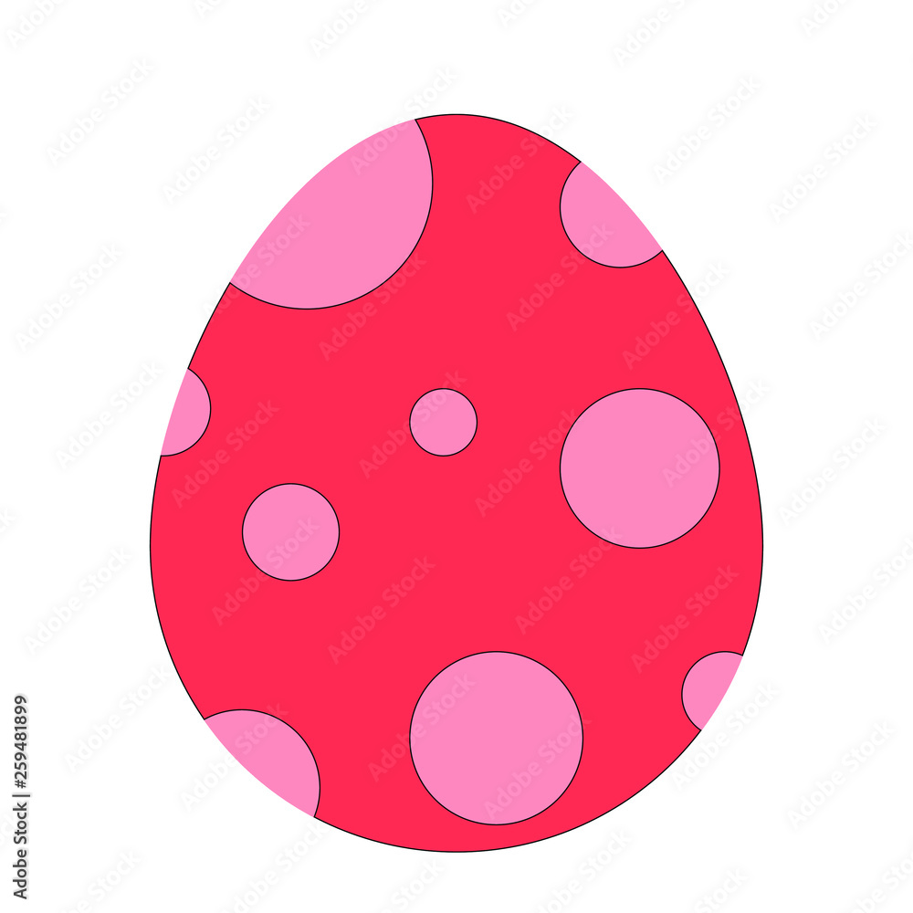 Fototapeta premium Easter 2019 happily eggs with a pattern of bright colors