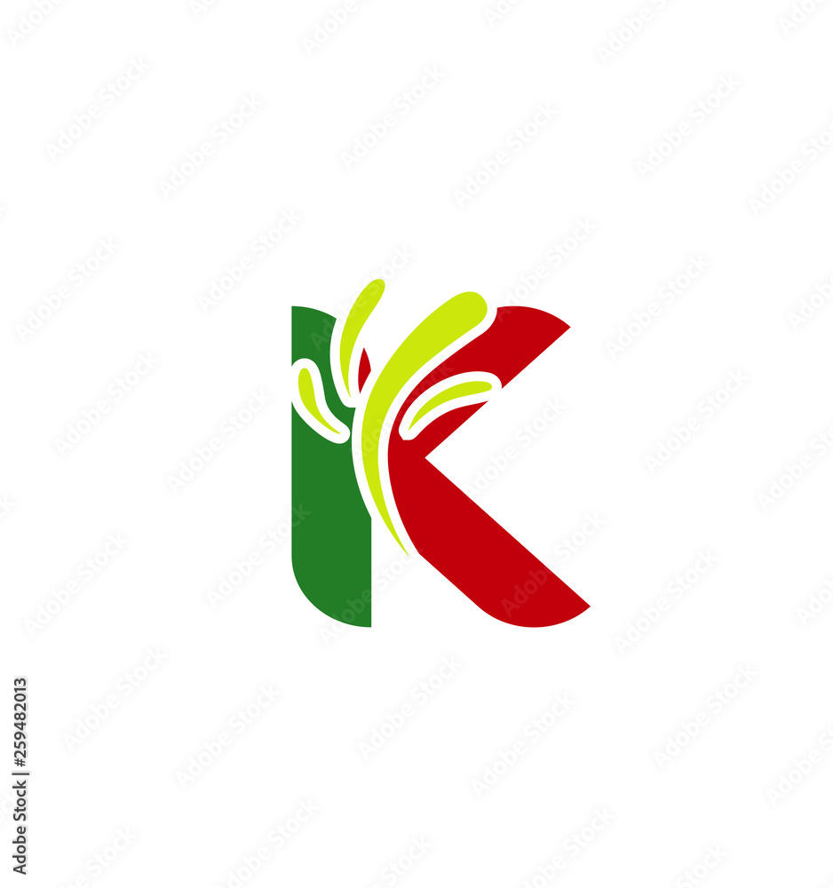 Letter K logo icon design template elements. Vector color sign Letter K logo icon design template elements. Vector color sign