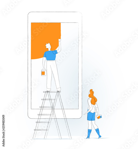 Designers are working on a user interface
