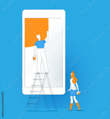 Designers are working on a user interface
