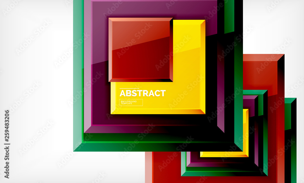 Geometric abstract background, modern square design Geometric abstract background, modern square design