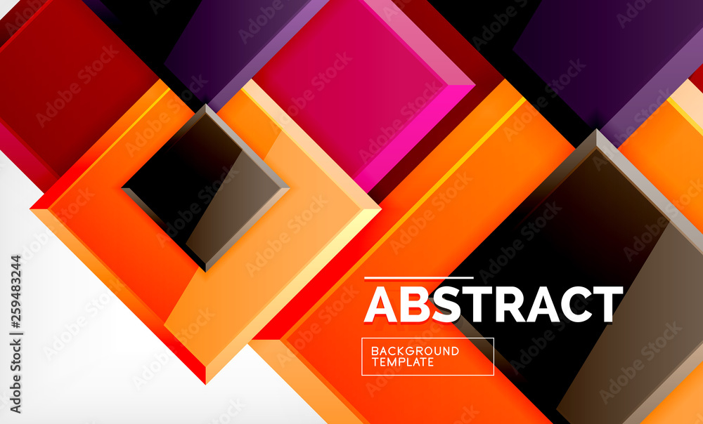 Square abstract background, glossy geometric design Square abstract background, glossy geometric design