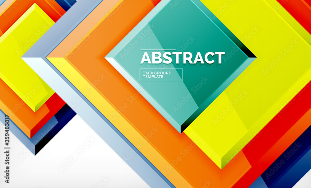 Geometric abstract background, modern square design Geometric abstract background, modern square design