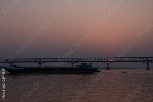 Irrawaddy River sunrise © Mick