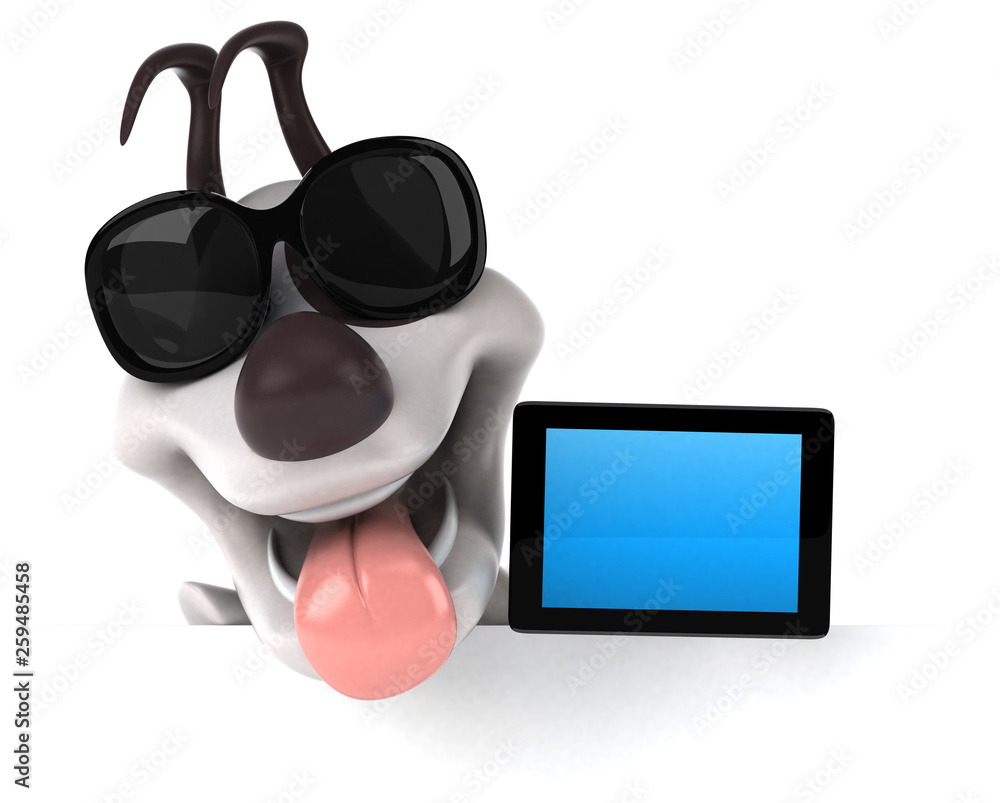 Fun dog - 3D Illustration Fun dog - 3D Illustration