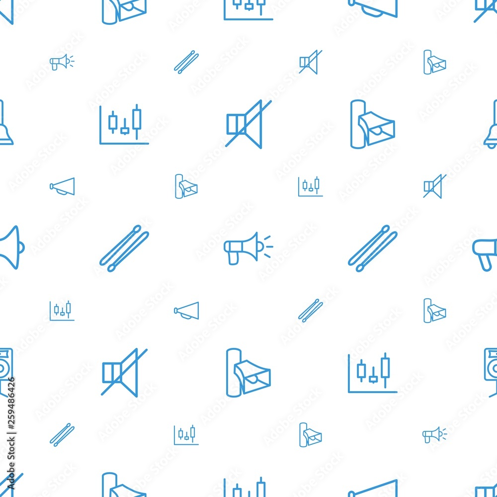 Obraz premium loud icons pattern seamless white background