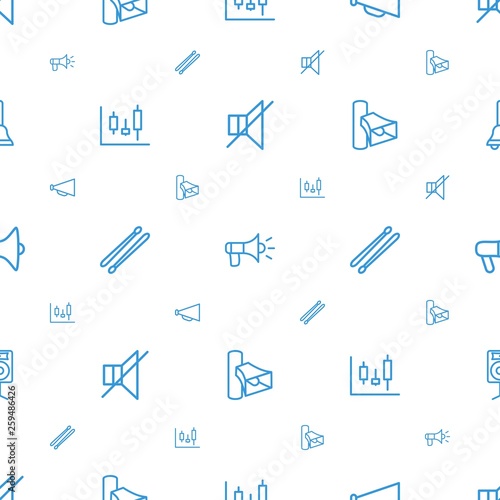 loud icons pattern seamless white background