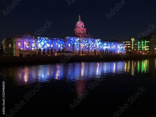 Custom house at night (Christmas)