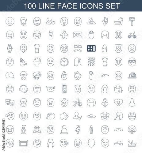 100 face icons
