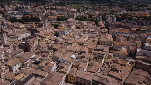 Day time, Itly city, rooftops aerial panorama 4k photo