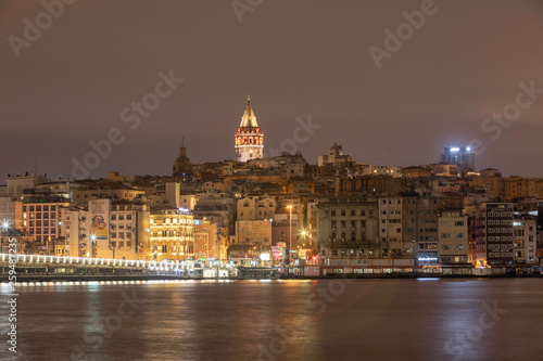 night view of Istanbul with Galata tower © Sarah