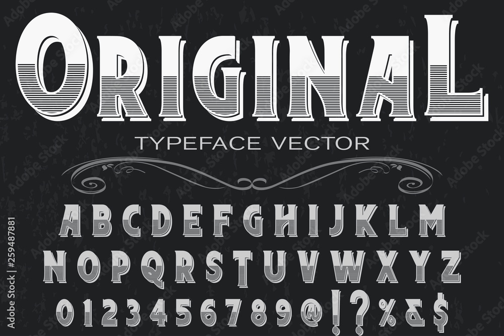 Font alphabet Script Typeface handcrafted handwritten vector label ...