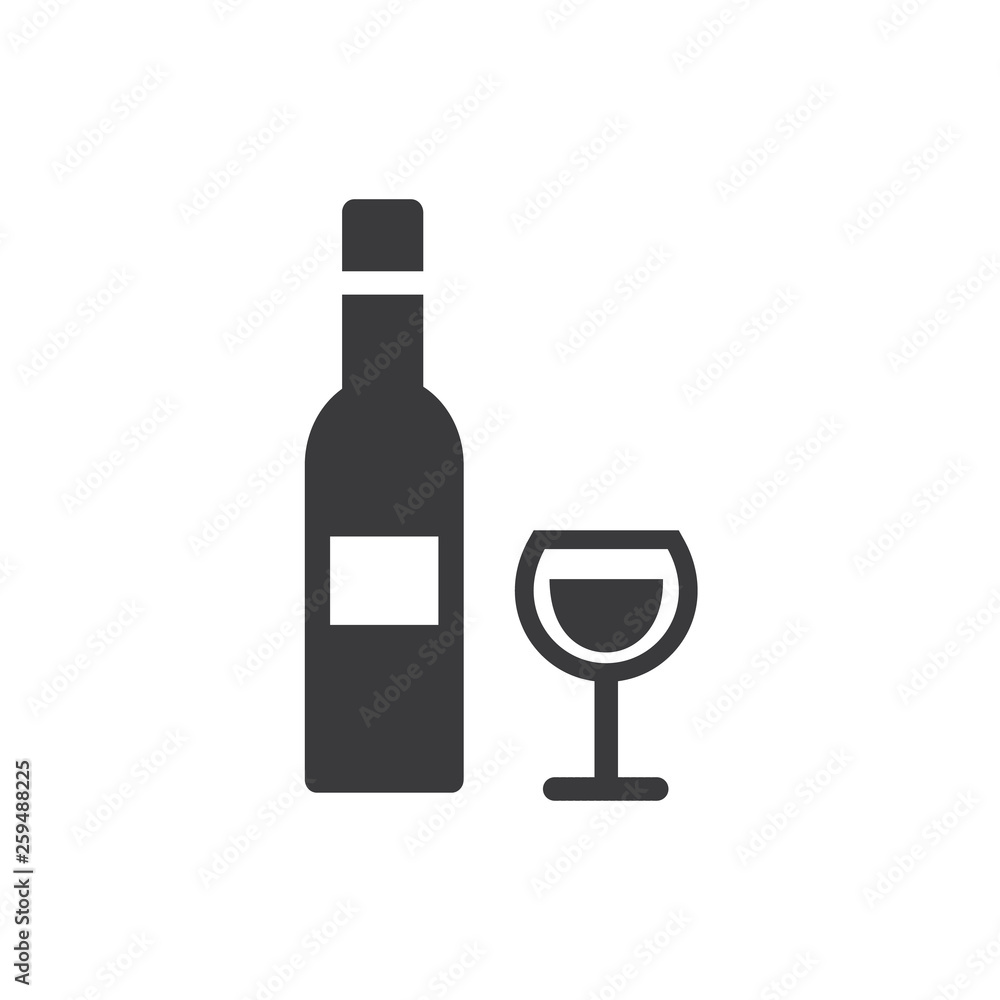 Wine glyph icon, alcohol and drink, glass sign, vector graphics, a solid pattern on a white background Wine glyph icon, alcohol and drink, glass sign, vector graphics, a solid pattern on a white background