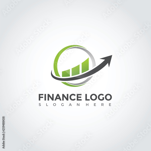 Minimalist finance logo design. Vector Illustrator EPS. 10