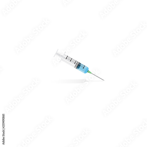 syringe with vaccine illustration vector