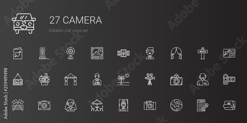 camera icons set