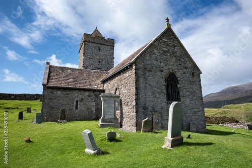 St Clement's Church, built in the 13th century by the Clan MacLeod, Rodel, Isle of Harris, Outer Hebrides, Scotland, United Kingdom, Europe photo