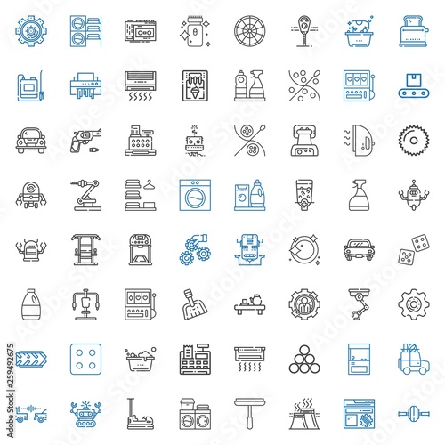 machine icons set