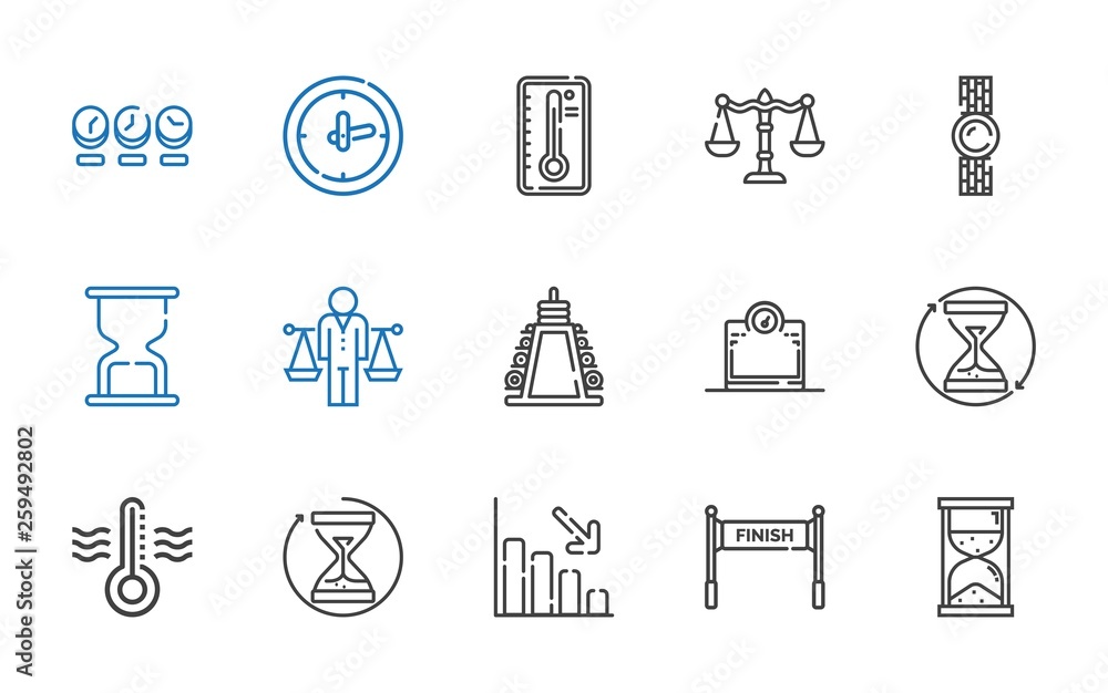 Naklejka premium measurement icons set