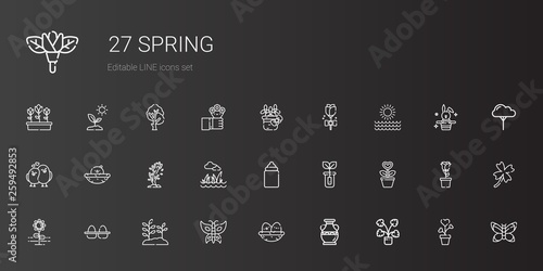 spring icons set