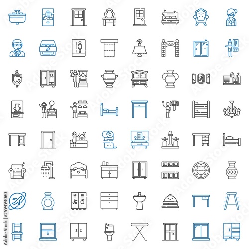 room icons set