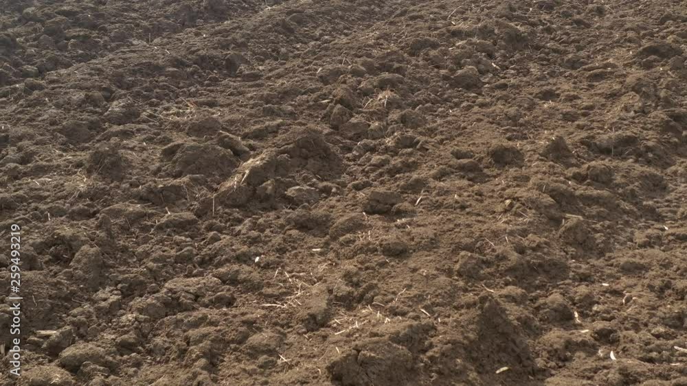 Above the ploughed fertile soil 4K aerial video Above the ploughed fertile soil 4K aerial video