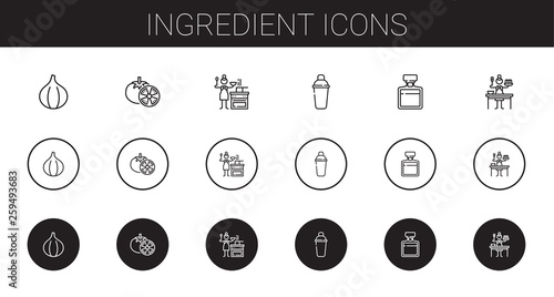 ingredient icons set