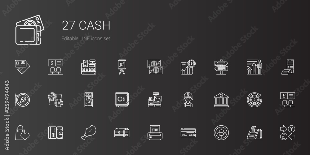cash icons set cash icons set