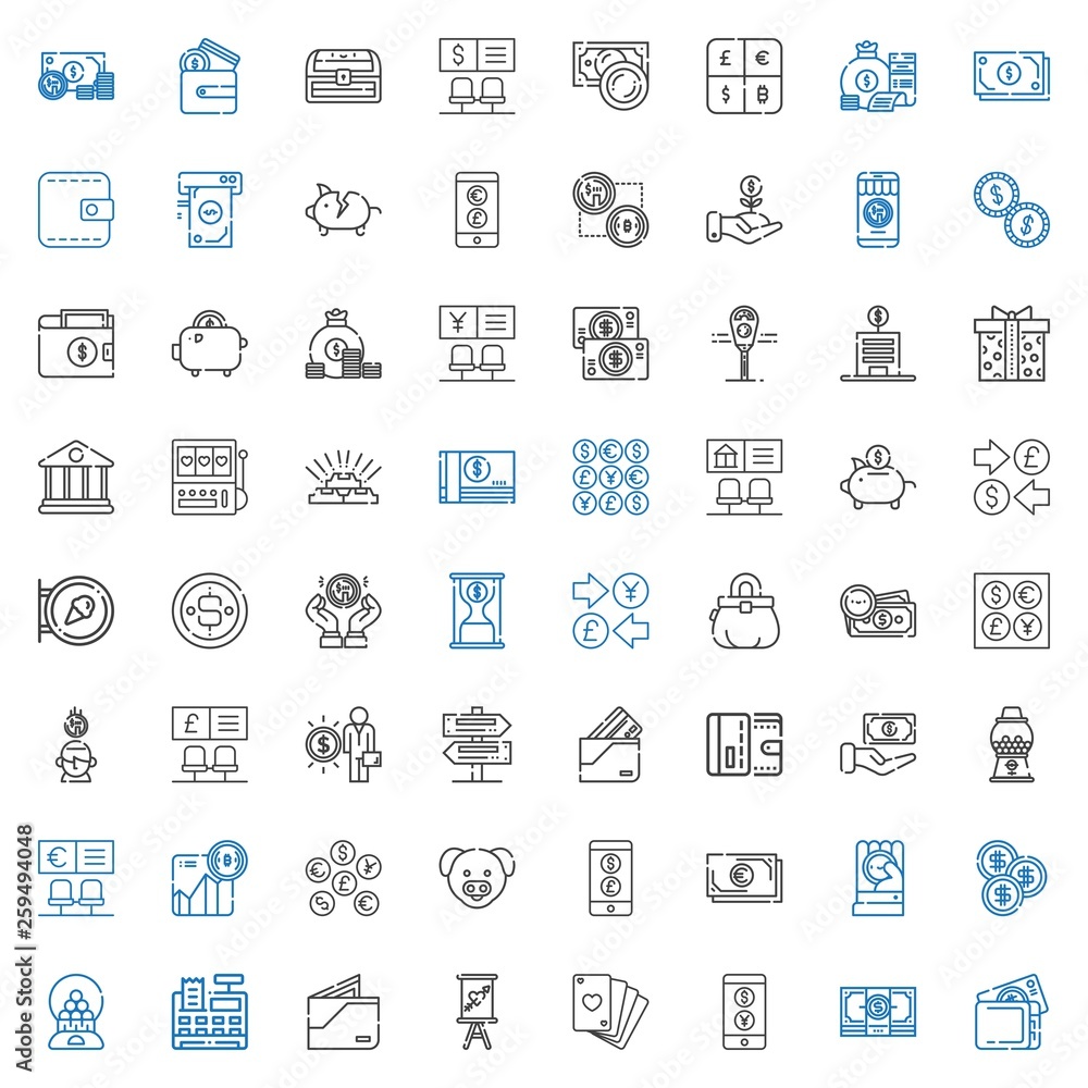 coin icons set coin icons set