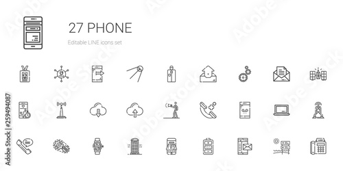 phone icons set
