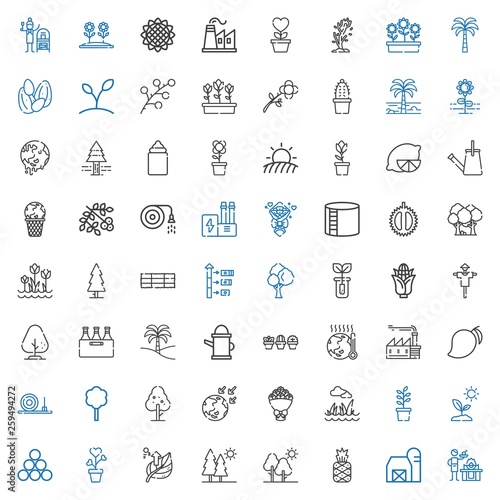 plant icons set