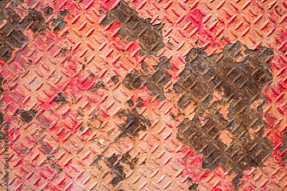 Obraz premium Rusted sheet of metal and grunge texture. Corrosion and oxidized background. 