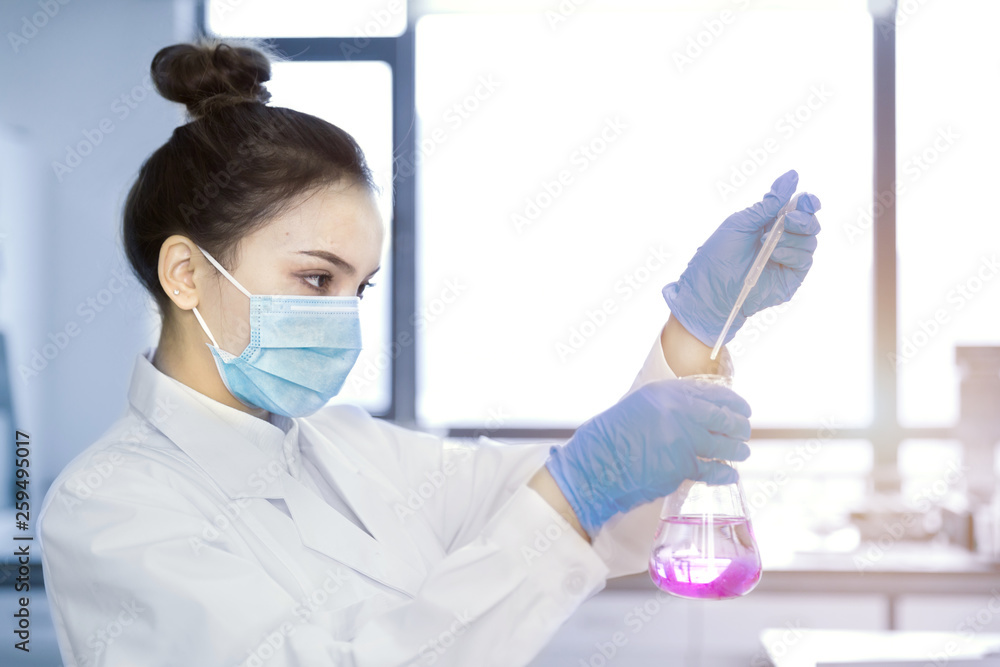 Female scientist in the laboratory Female scientist in the laboratory