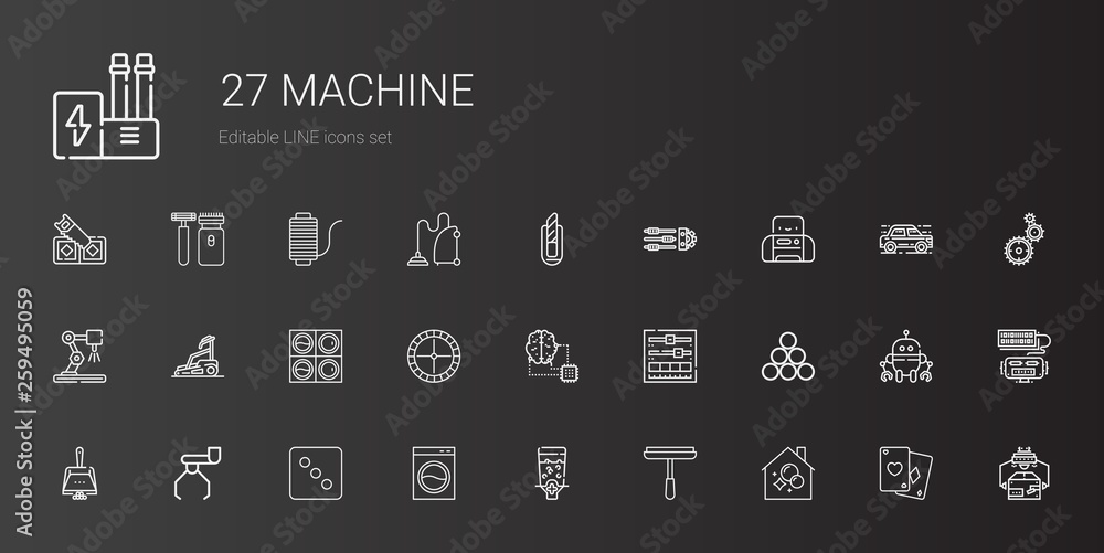 machine icons set machine icons set