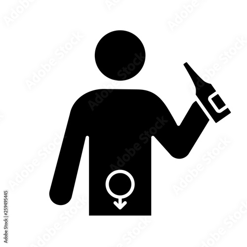 Alcohol abuse glyph icon