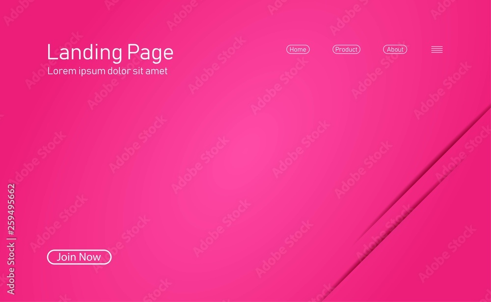 Landing page. minimalist background suitable for web.