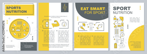 Sports nutrition brochure template layout