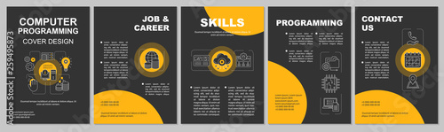 Computer programmimg brochure template layout