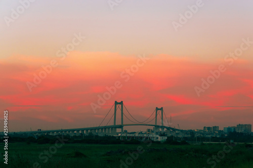 Bridge at sunset in Maputo Mozambique Africa © Liudmila