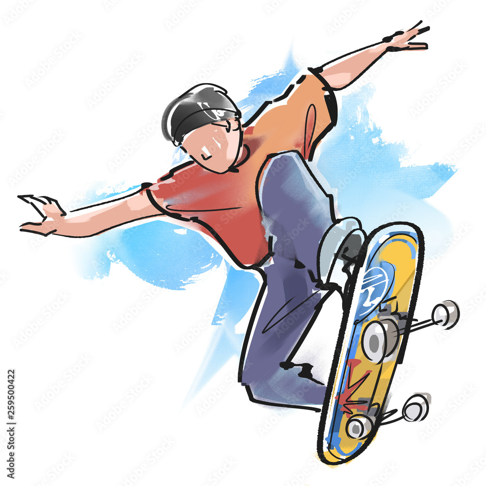 スケボー Stock イラスト Adobe Stock