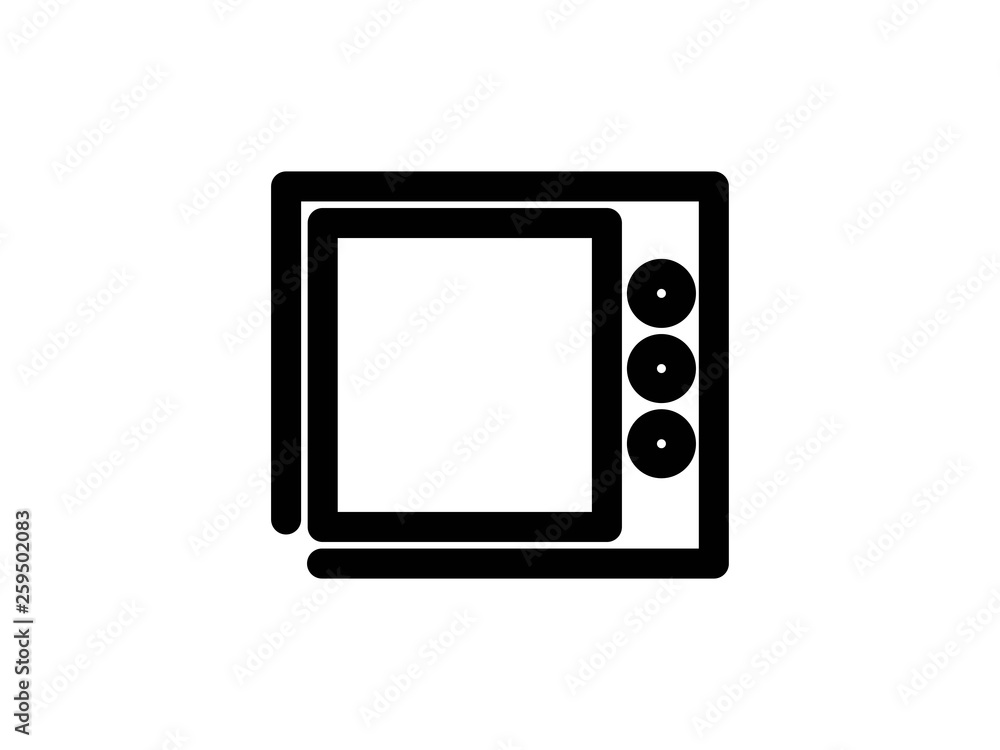 television outline vector icon