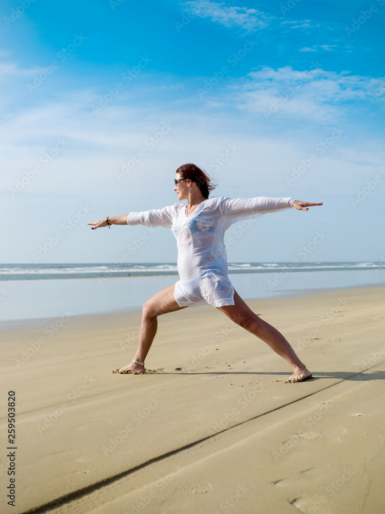 Early morning yoga classes on the Indian Ocean